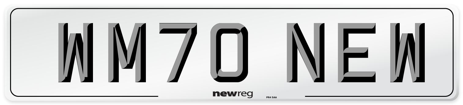 WM70 NEW Number Plate from New Reg